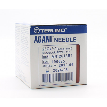 Terumo Agani Aiguilles Hypodermiques 26G (0.45X13mm) X100 - Univers Pharmacie