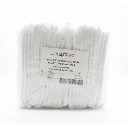 Emilabo Charlottes Clip Non Tissé Elastique Blanches...