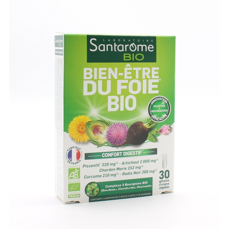 Santarôme Bio Bien-être du Foie Bio 30 gélules - Univers Pharmacie