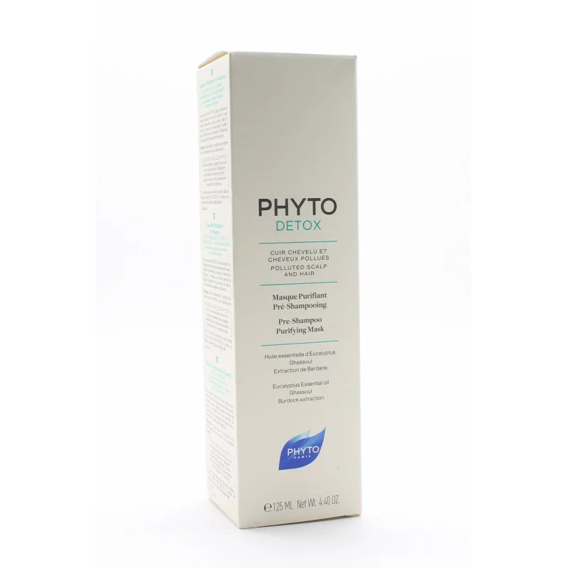 Phyto Detox Masque Purifiant Pré-Shampooing 125ml - Univers Pharmacie