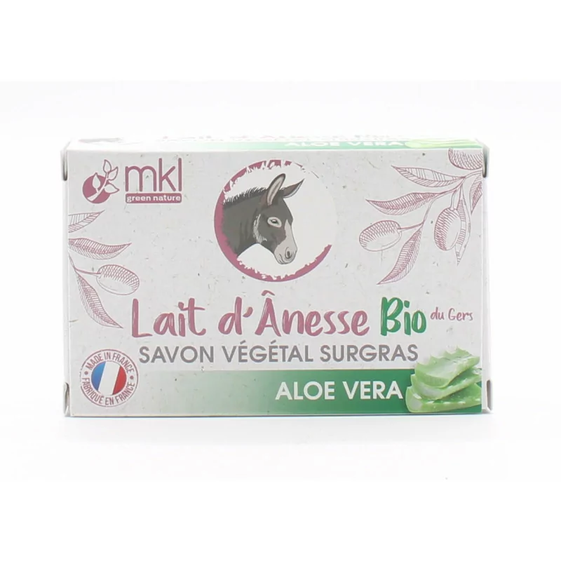 MKL Lait d'Ânesse Bio Savon Végétal Aloe Vera Bio Neutre 100g