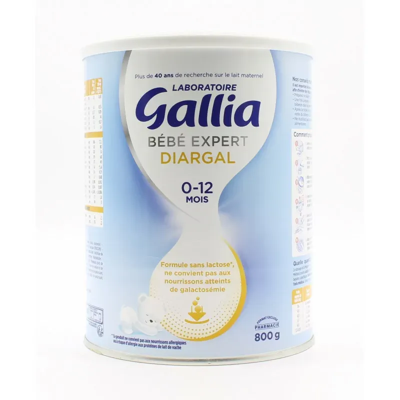 Gallia Bébé Expert Diargal 0-12 mois 800g - Univers Pharmacie