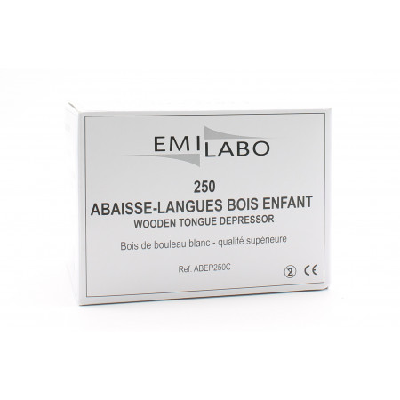 Emilabo Abaisse-langues Bois Enfant X250 - Univers Pharmacie