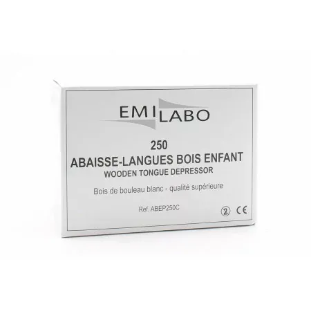 Emilabo Abaisse-langues Bois Enfant X250 - Univers Pharmacie