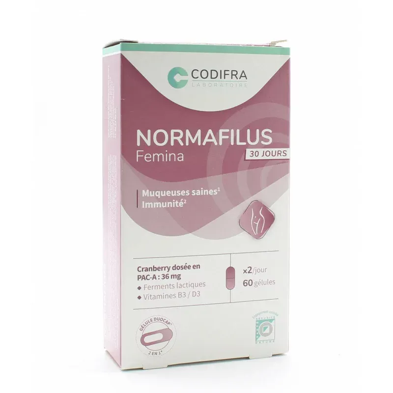 Codifra Normafilus Femina 30 jours 60 gélules