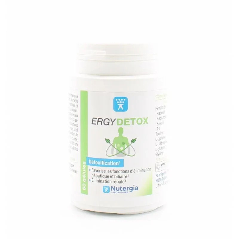 Nutergia ErgyDetox 60 gélules - Univers Pharmacie