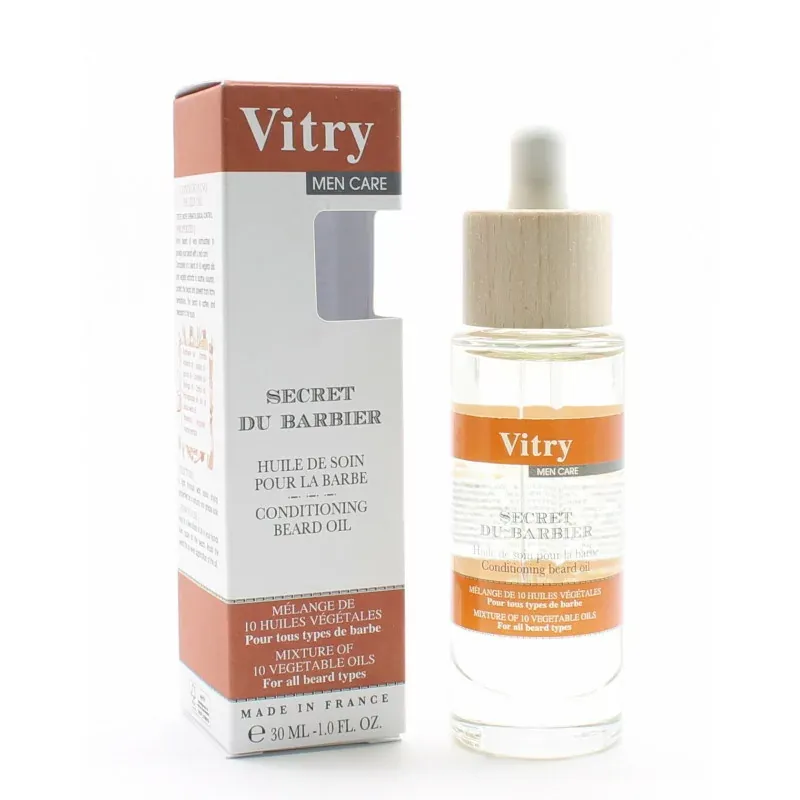 Vitry Men Care Secret du Barbier Huile de Soin 30ml - Univers Pharmacie