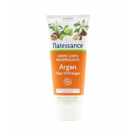 Natessance Crème Corps Nourrissante Argan Fleur d'Oranger 200ml - Univers Pharmacie