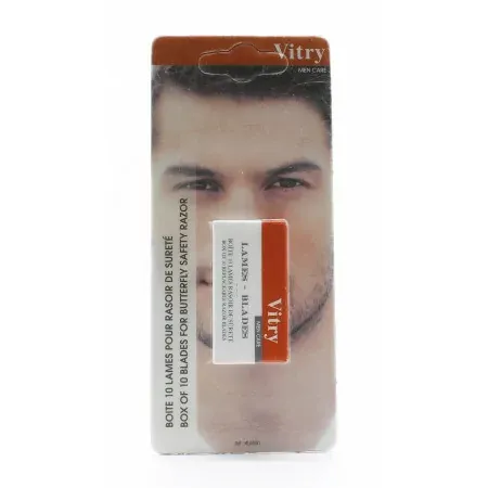 Vitry Men Care Lames pour Rasoir de Sûreté X10 - Univers Pharmacie