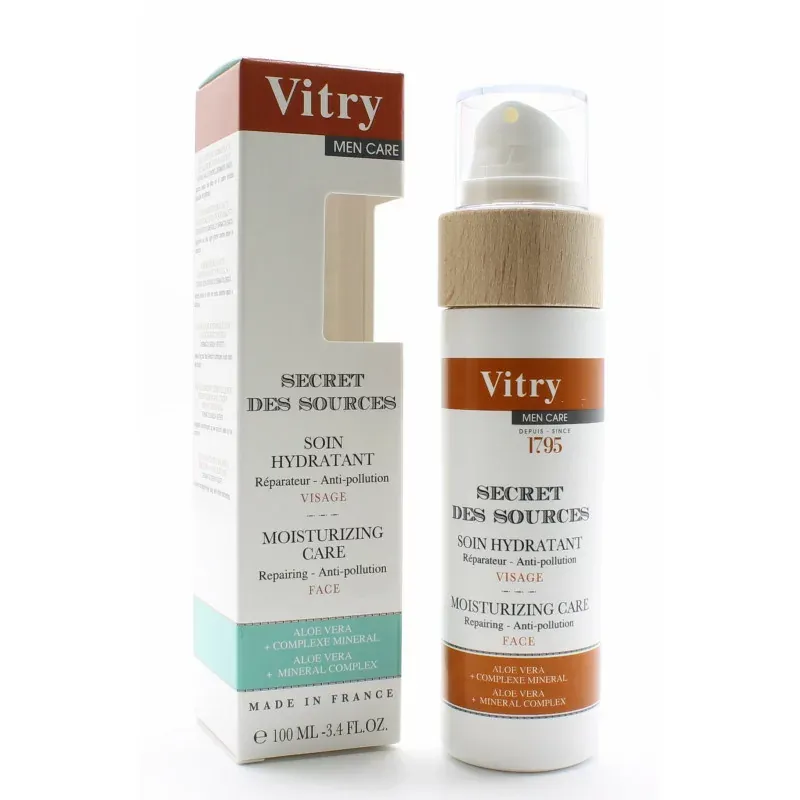 Vitry Men Care Secret des Sources Soin Hydratant 100ml Vitry Men Care Secret des Sources Soin Hydratant 100ml