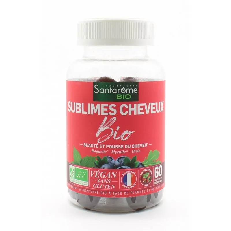 Santarôme Sublimes Cheveux Bio 60 gummies - Univers Pharmacie