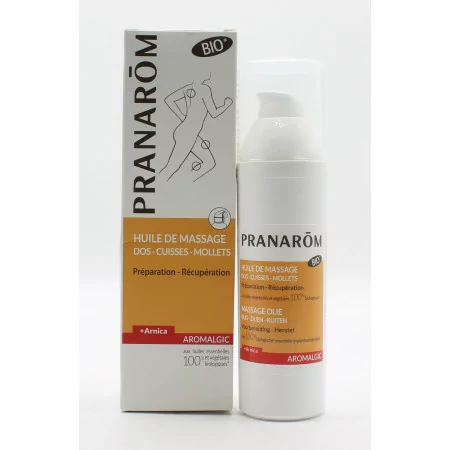 Pranarôm Aromalgic Huile de Massage Bio Dos-Cuisse-Mollets 100 ml - Univers Pharmacie