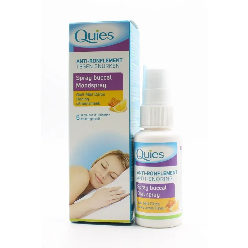 Quies Anti-Ronflement Spray Buccal Miel-Citron 70ml - Univers Pharmacie