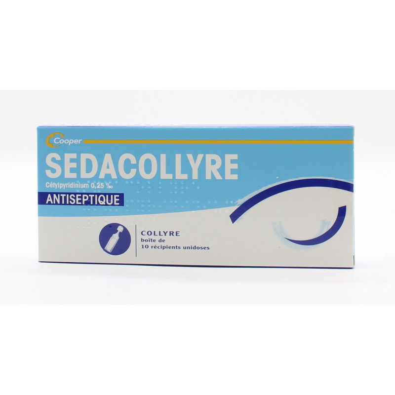 Sedacollyre Cetylpyridinium 0,25% Antiseptique 10 Unidoses