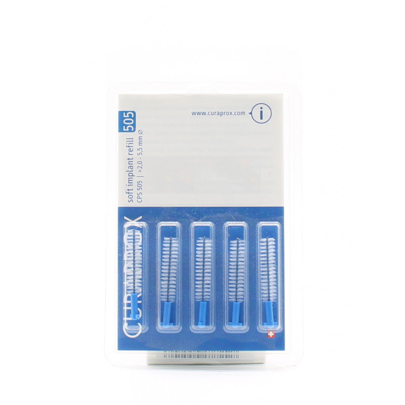 Curaprox Soft Implant Refill 505 5 brossettes interdentaires - Univers Pharmacie