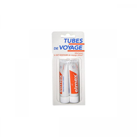 Dentifrice Elmex Anti-caries Tubes de Voyage 2X12 ml