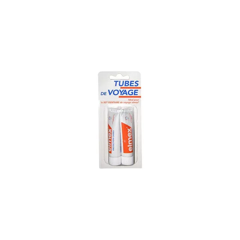 Dentifrice Elmex Anti-caries Tubes de Voyage 2X12 ml
