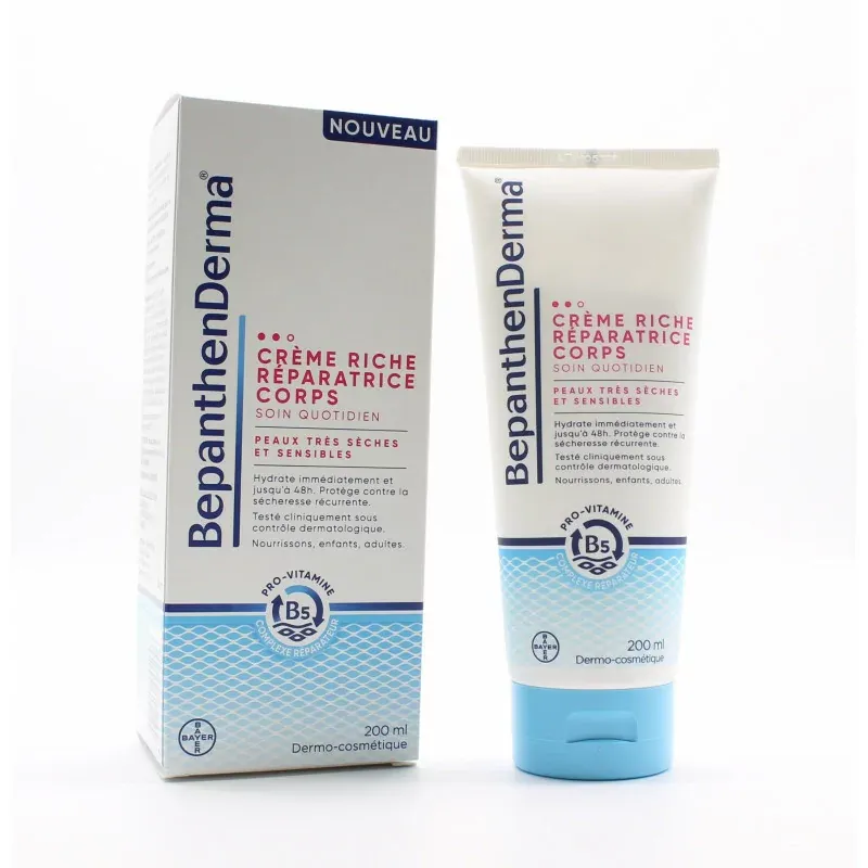 BepanthenDerma Crème Riche Réparatrice Corps 200ml - Univers Pharmacie