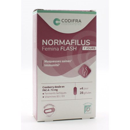 Codifra Normafilus Femina Flash 28 gélules - Univers Pharmacie