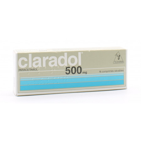 Claradol 500mg 16 comprimés sécables  - Univers Pharmacie