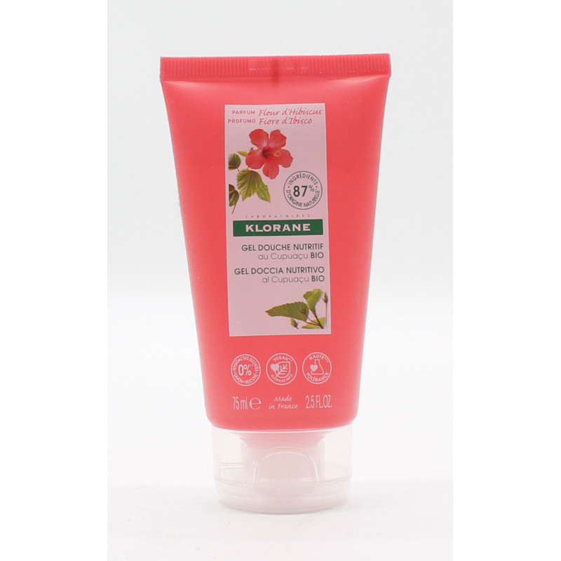 Klorane Gel Douche Nutritif Fleur d'Hibiscus 75ml - Univers Pharmacie Klorane Gel Douche Nutritif Fleur d'Hibiscus 75ml - Univers Pharmacie