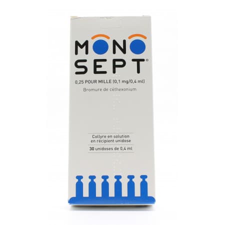 Monosept 0,25 pour mille 30X0,4ml - Univers Pharmacie