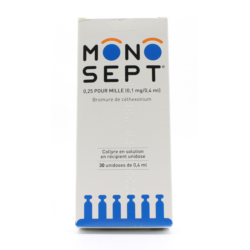 Monosept 0,25 pour mille 30X0,4ml - Univers Pharmacie Monosept 0,25 pour mille 30X0,4ml - Univers Pharmacie