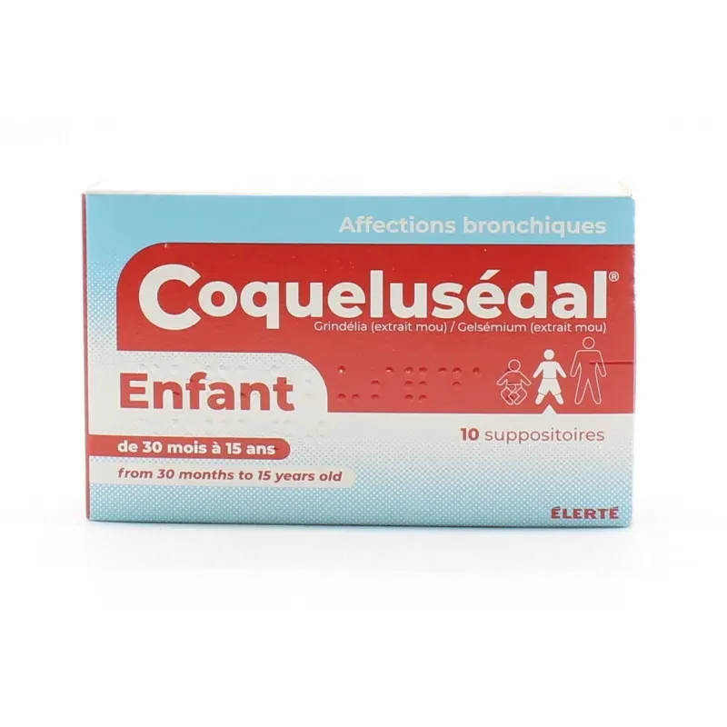 Coquelusédal Enfant 10 suppositoires - Univers Pharmacie