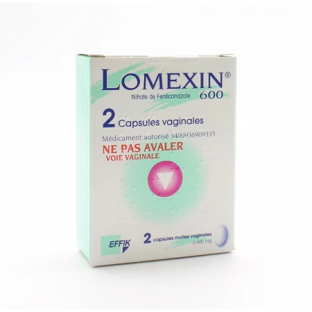 Lomexin 600mg 2 capsules - Univers Pharmacie