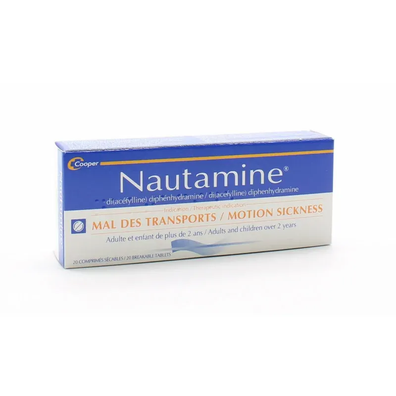Nautamine Mal des Transports 20 comprimés - Univers Pharmacie