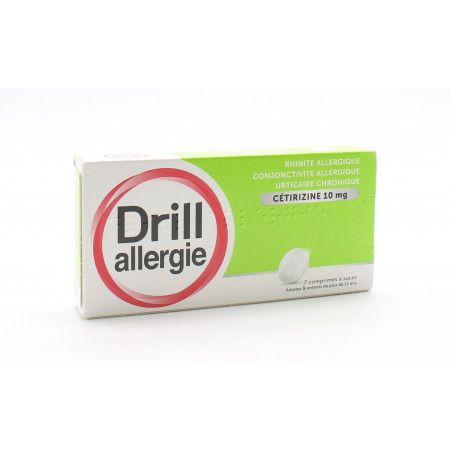 Drill Allergie Cetirizine 7 comprimés à sucer - Univers Pharmacie