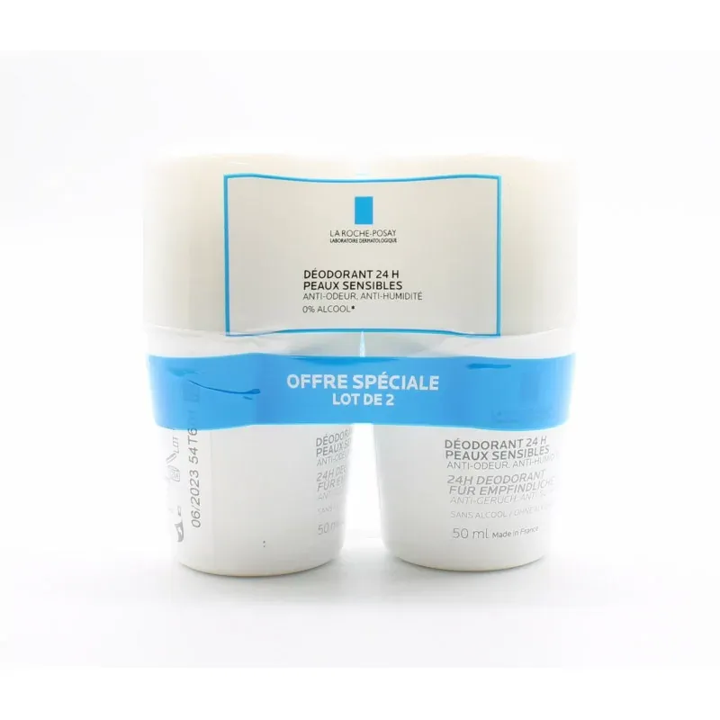 La Roche-Posay Déodorant 24h Peaux Sensibles 2X50ml