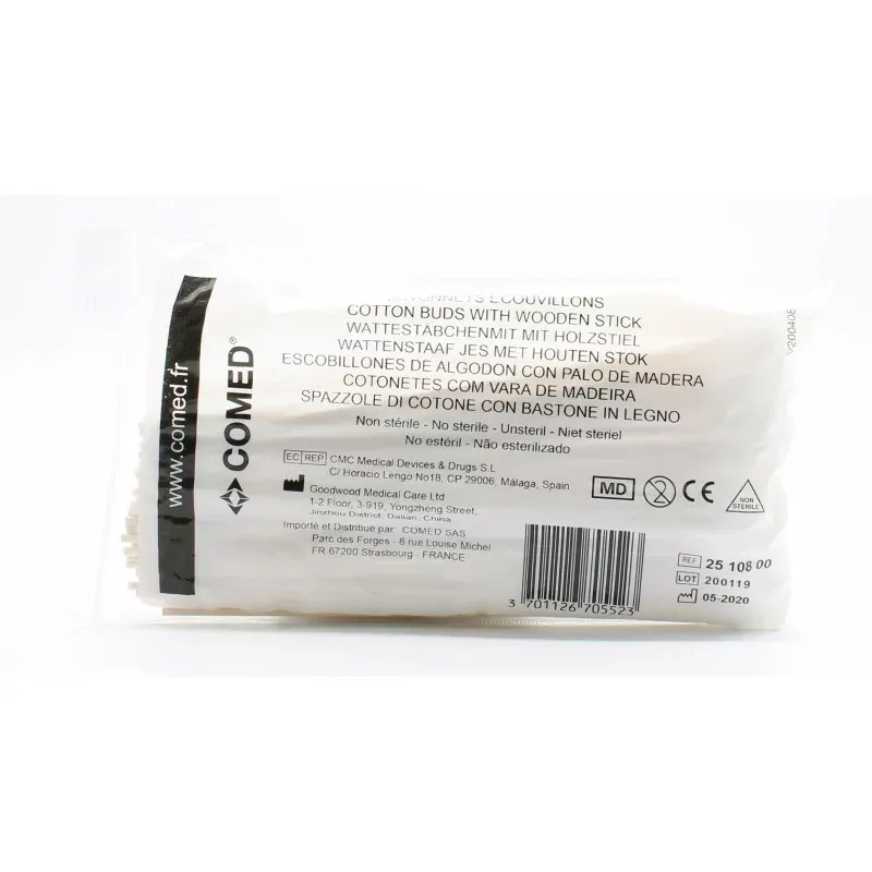 Comed Bâtonnets Écouvillons Bois X100 - Univers Pharmacie