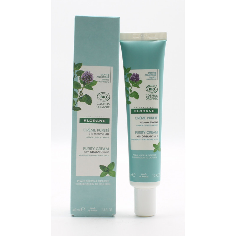 Crème Pureté Menthe Bio Klorane - Astringente, Neuf Sous Emballage D'origine