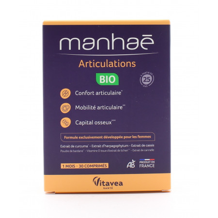 Manhaé Articulations Bio Femmes 30 comprimés - Univers Pharmacie