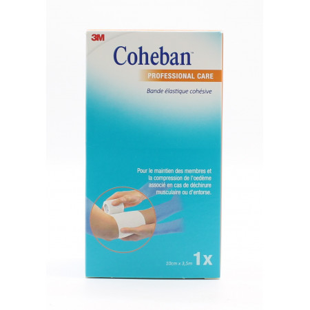 3M Coheban Bande Elastique Cohésive Blanc 10cmX7,35m - Univers Pharmacie