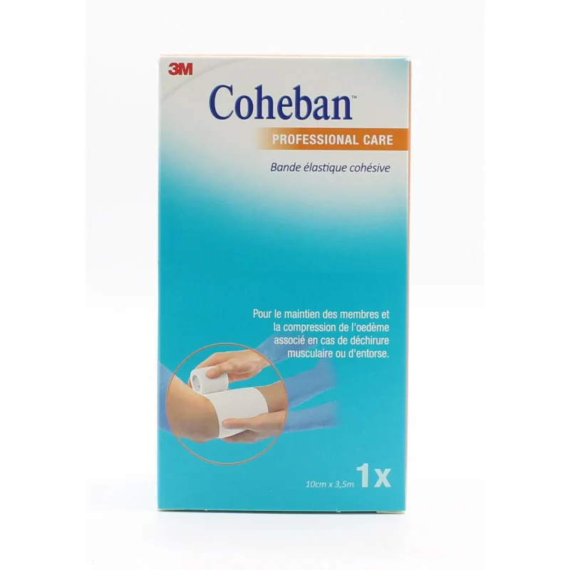 3M Coheban Bande Elastique Cohésive Blanc 10cmX7,35m - Univers Pharmacie