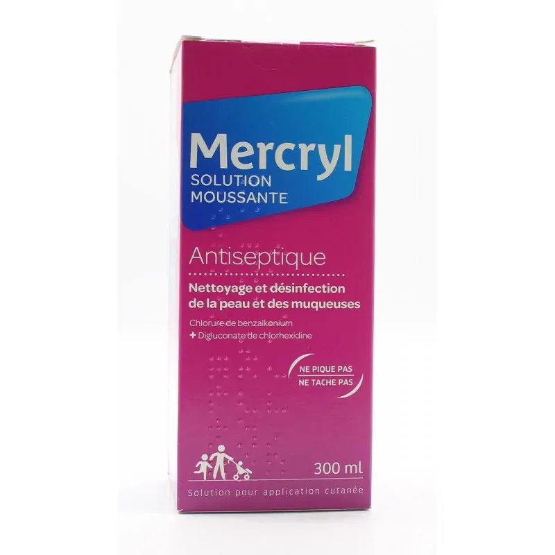 Mercryl Solution Moussante Antiseptique 300ml - Univers Pharmacie