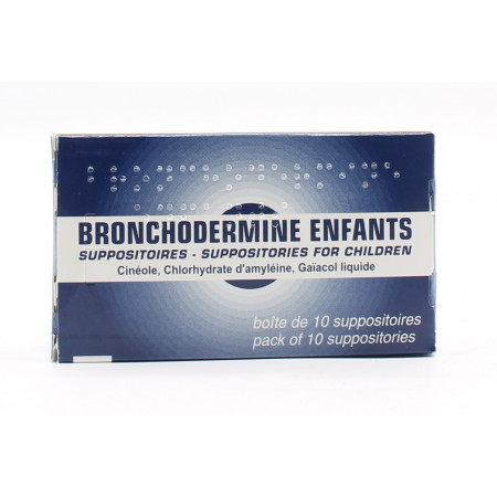 Bronchodermine Enfants 10 suppositoires - Univers Pharmacie