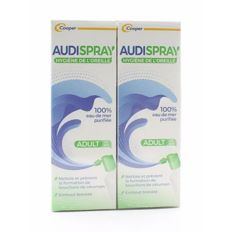 Audispray Adulte Hygiène de l'Oreille 2X50ml - Univers Pharmacie Audispray Adulte Hygiène de l'Oreille 2X50ml - Univers Pharmacie