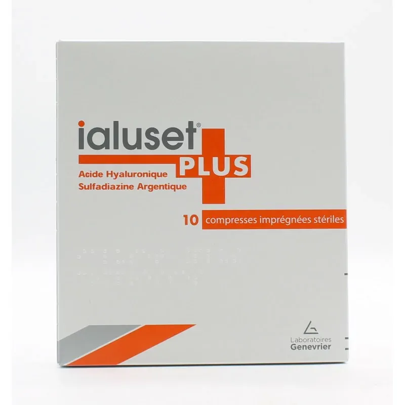 Ialuset Plus 10 compresses imprégnées stériles - Univers Pharmacie
