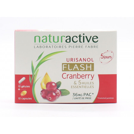 Naturactive Urisanol Flash Cranberry 2X10 capsules et gélules - Univers Pharmacie