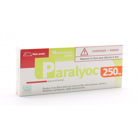 Paralyoc 250mg 10 lyophilisats oraux - Univers Pharmacie