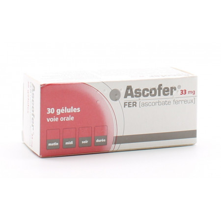 Ascofer 33mg 30 gélules - Univers Pharmacie