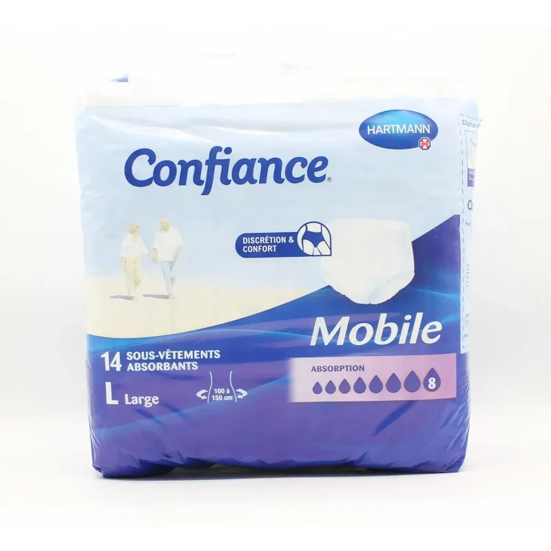 Hartmann Confiance Mobile Nuit 8 Gouttes Taille L 14 Sous-Vêtements Absorbants - Univers Pharmacie