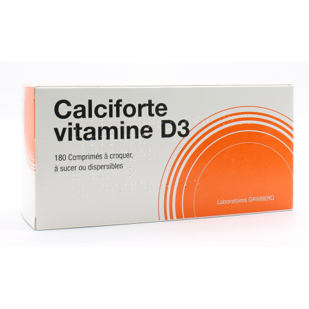Calciforte Vitamine D3 180 comprimés - Univers Pharmacie