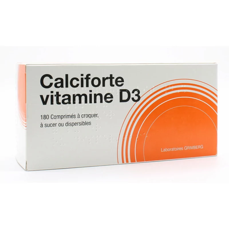 Calciforte Vitamine D3 180 comprimés - Univers Pharmacie