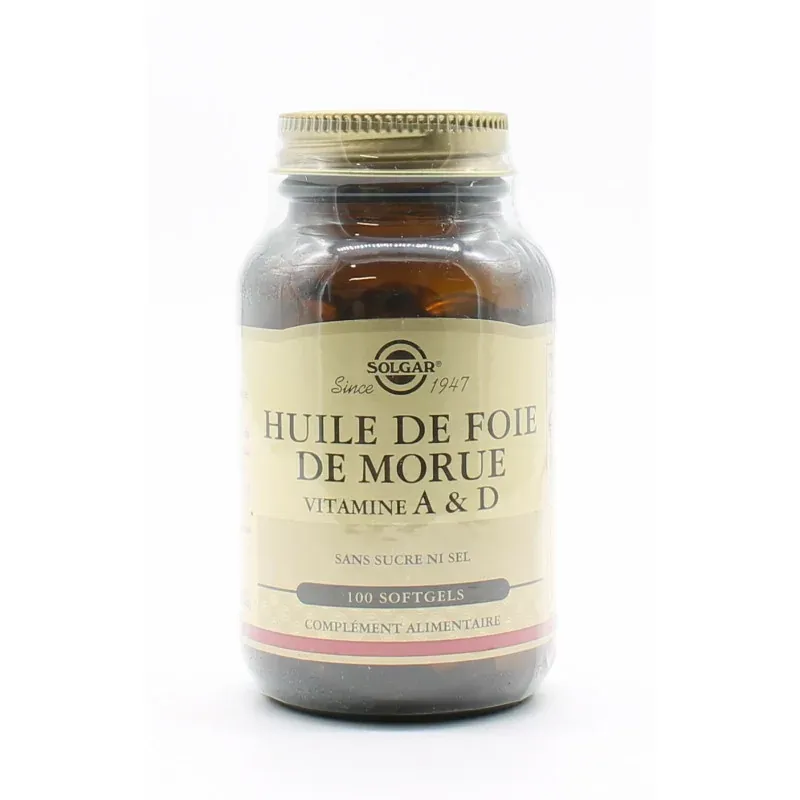Solgar Huile de Foie de Morue 100 softgels - Univers Pharmacie