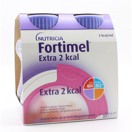 Nutricia Fortimel Extra 2kcal Arôme Fruits de la Forêt 4X200ml - Univers Pharmacie