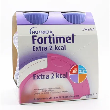 Nutricia Fortimel Extra 2kcal Arôme Fruits de la Forêt 4X200ml - Univers Pharmacie